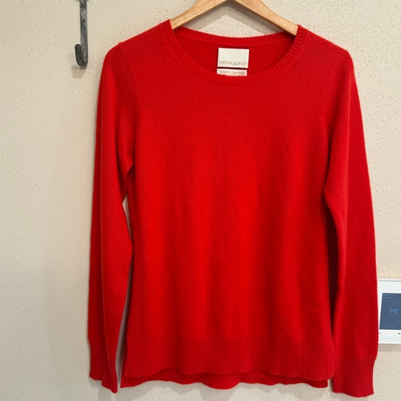 Cynthia Rowley Cashmere Sweater Paprika Medium - Picture 1 of 10